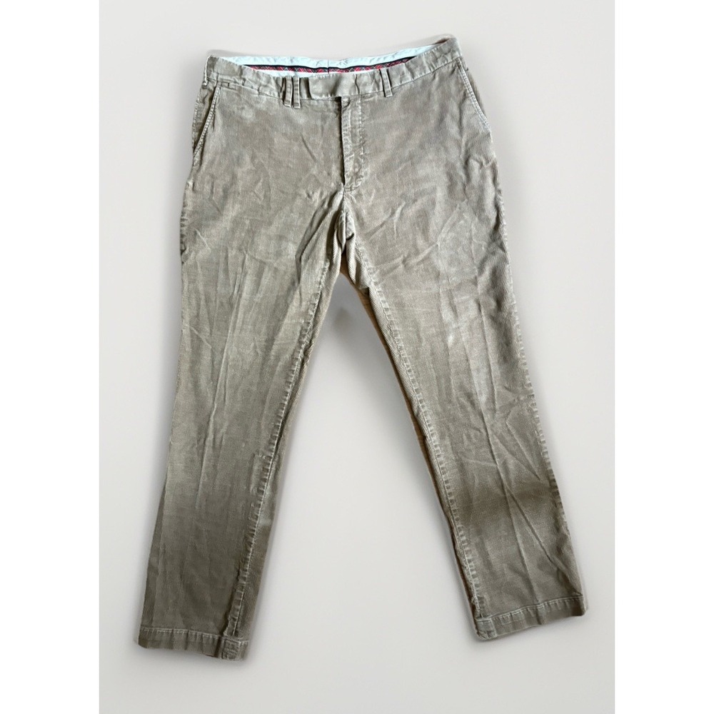 Polo Ralph Lauren Corduroy Golf Pants Men's 38x34 Brown Flat Front Khaki Vintage